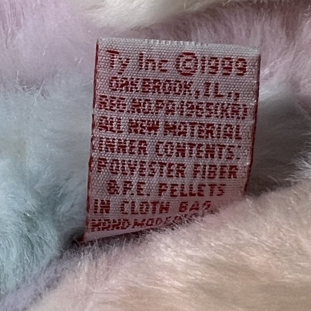 Vintage Ty Hippie Hippy Pastel Watercolor Bunny Rabbit Plush Stuffed Animal 13" - Picture 12 of 13
